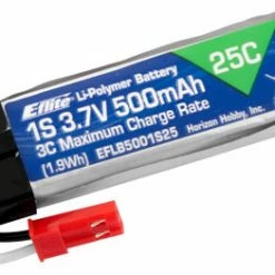 Cheap ✔️ E Flite 500mAh 3.7V 1S 25C LiPo Battery (CA15431) ⭐