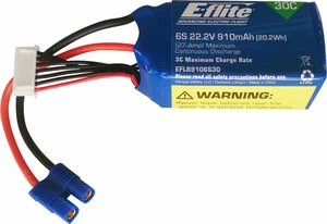 Deals β€οΈ E Flite 22.2v 6S 910mAh LiPo Battery For Blade 270 CF X ** CLEARANCE ** π₯